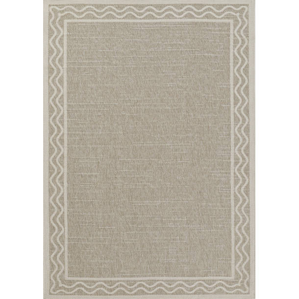 Erin Gates by Momeni Saybrook Diamond Natural Indoor / Outdoor Area Rug